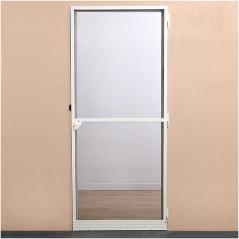Zanzariera Magnetica Per Porta Con Telaio In Alluminio – 235x192 Cm, Bianca, Senza Fori, Chiusura Automatica, Adatta A Porte E Cortili!