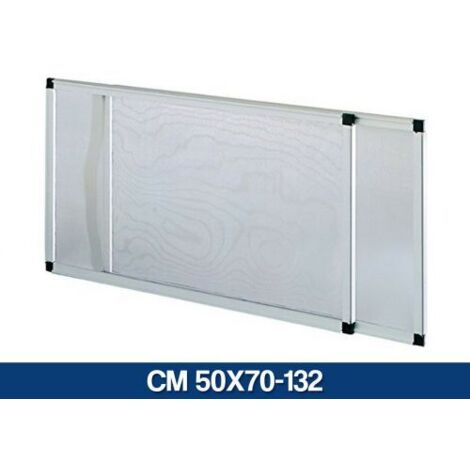 ZANZARIERA STOP INSETTI ESTENSIBILE IN ALLUMINIO BIANCO CM50X70