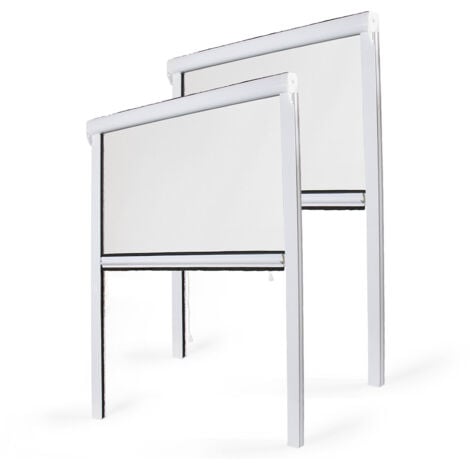Zanzariera Tagliabile PVC Bianco - L 130 x H 160 cm - Set 2