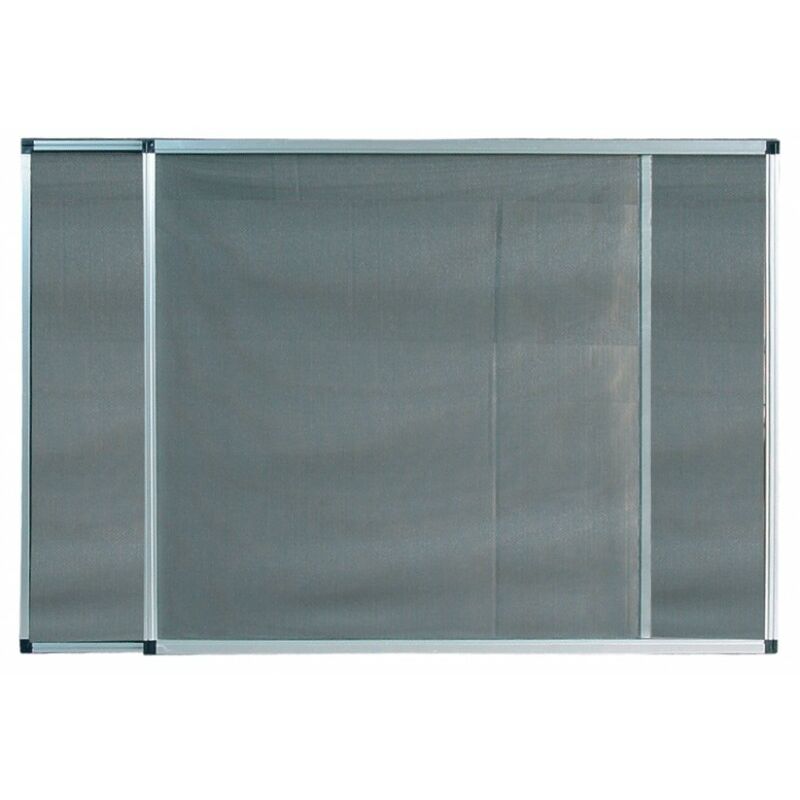 Zanzariera Telaio Estensibile Orientabile Grigio 50x50cm Maurer Fibra