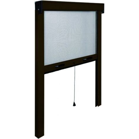 ZANZARIERA VERTICALE IN KIT col. Marrone (RAL 8017) cm.120x160