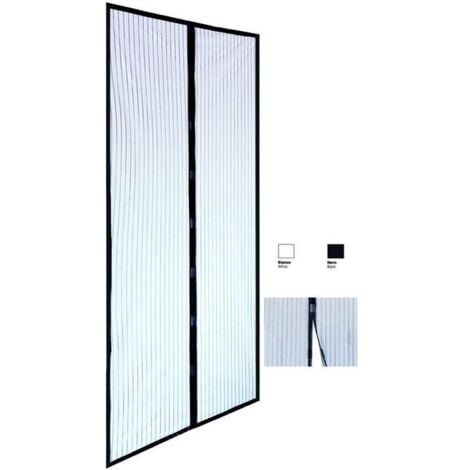 Zanzariere a Strisce Magnetic 2 Bandelle Nera cm.100x220