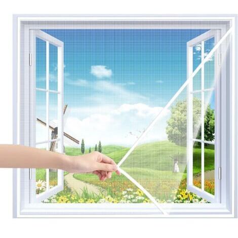 Zanzariere per grandi finestre, protezione da insetti e zanzare 50x120 cm, bianche