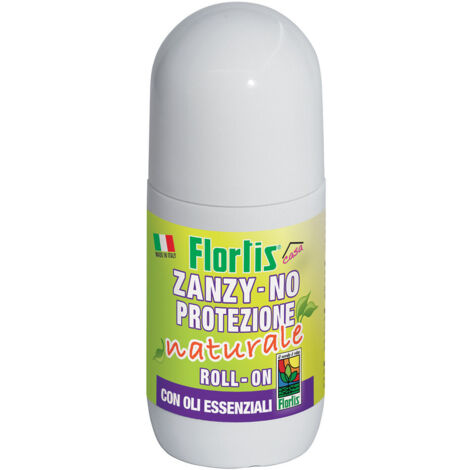 ZANZY-NO ROLL ON NATURALE 50 ML FLORTIS PROTEZIONE INSETTI PIANTE CASA GIARDINO