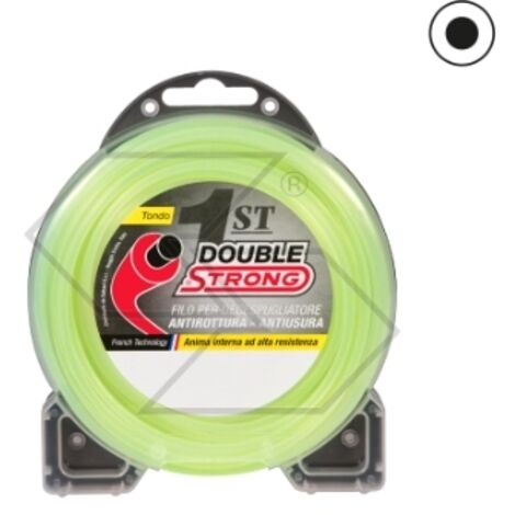 Zapata de alambre para desbrozadora DUBLE STRONG sección redonda Ø 3,0mm longitud 12,2m