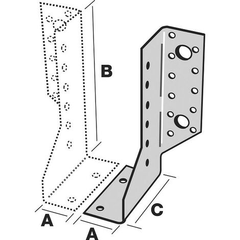 Zapata de dos piezas SIMPSON - Recta - 30x158x84mm - espesor 2mm - SDED380/30