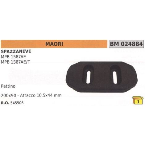Zapata quitanieves 200x90mm accesorio 10.5x44mm MAORI para MPB 1587AE MPB 1587AE/T