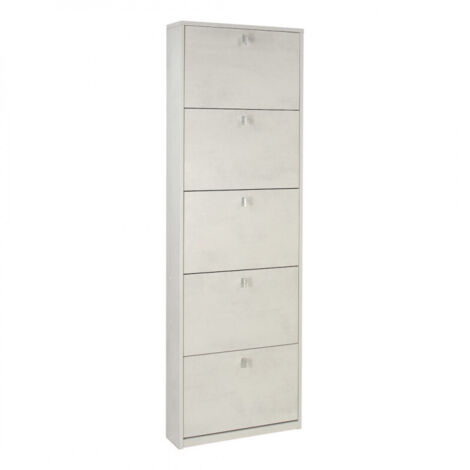 Zapatera de 5 Puertas 63L x 18P x h190 – Acabado Blanco Opaco – Sarmog