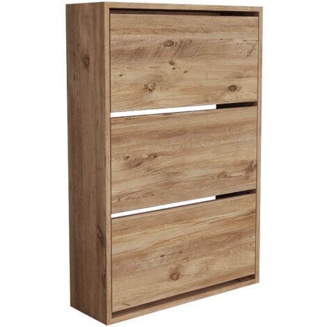Zapatero 110 x 74 x 24 cm efecto roble 030007618