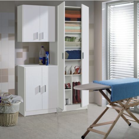 Zapatero 180 cm con dos puertas blanco mate - Norvegia