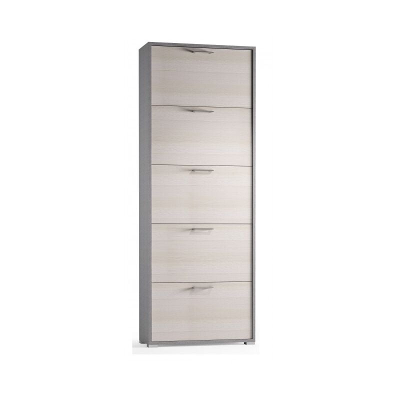 

Zapatero 184 cm Roble y Alerce con cinco puertas abatibles | Roble claro