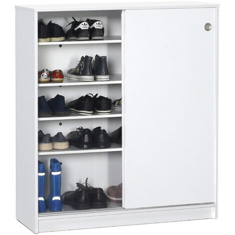 Zapatero 2 Puertas Corrediza 105X92X38 Blanco