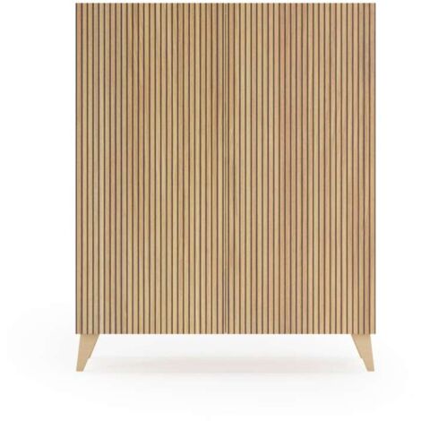 HERDASA Zapatero 2 puertas modelo 514 acabado roble vallado, 112x90x27 (alto x ancho x fondo)