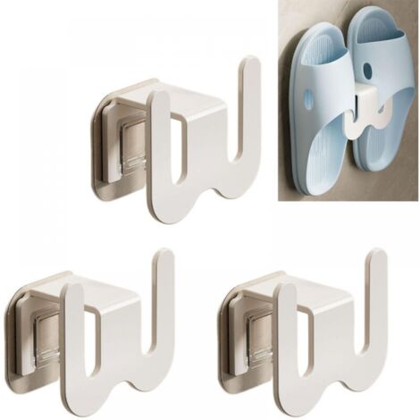 Zapatero (3 piezas, blanco), de aluminio sin agujeros, para organizar tu habitación ideal para dormitorio y baño.