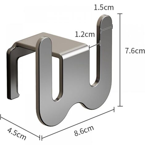 Zapatero (3 piezas, gris), de aluminio sin agujeros, para organizar tu habitación ideal para dormitorio y baño.