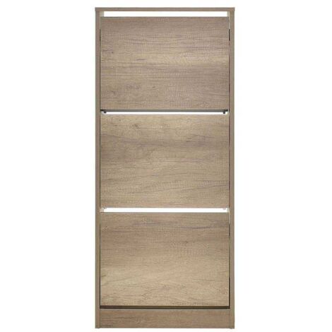 Zapatero 3 Puertas 119X51X26 Roble