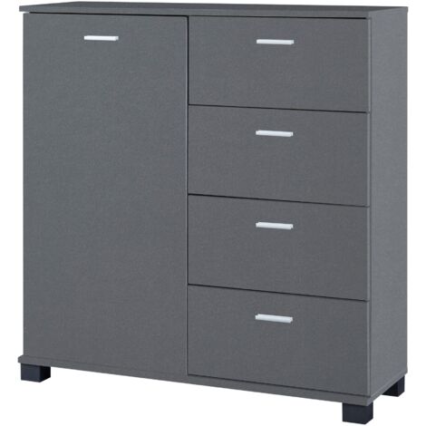 Zapatero 84 x 80 x 28 cm gris oscuro 030007628