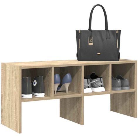Zapatero apilable roble 89,5x30x40 cm