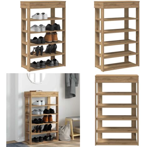 Zapatero artesanal de madera contrachapada 60x30x98 cm - Almacenamiento de zapatos - Madera contrachapada
