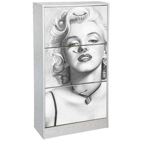 Zapatero blanco doble solapa 63 x 24 x 120 cm pop star