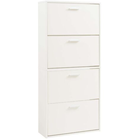 Zapatero con 4 puertas abatibles blanco 030010137