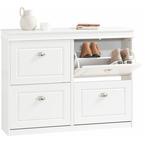 Mueble Zapatero 3 Trampones Almanzora Varios Colores A Elegir 60 Cm(ancho)  113 Cm(altura) 22 Cm(fondo). , Color - Blanco Brillo con Ofertas en  Carrefour