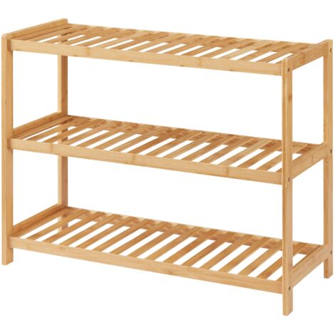 Zapatero de bambú 55 x 68 x 27 cm natural 030007643