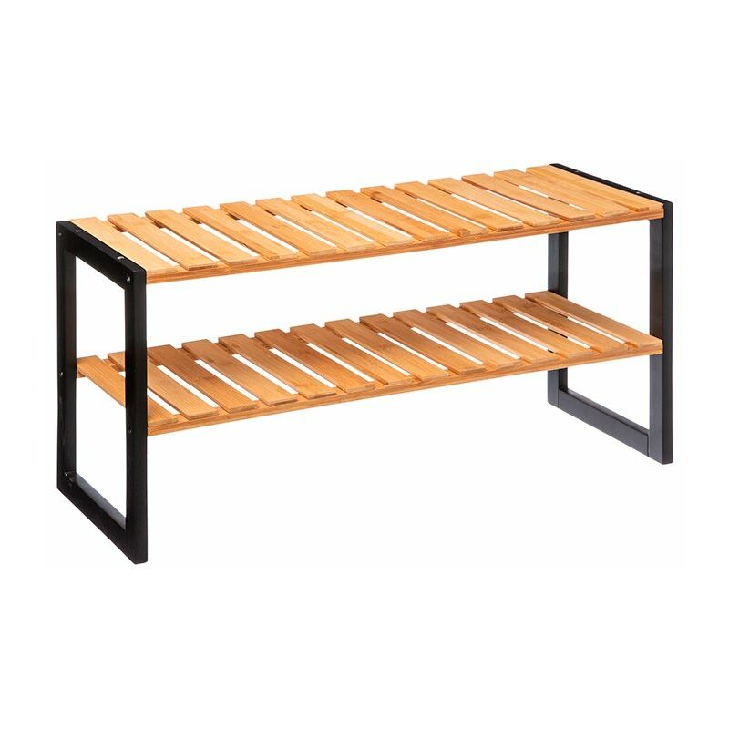 

Zapatero de bambú apilable 2 baldas 70cm