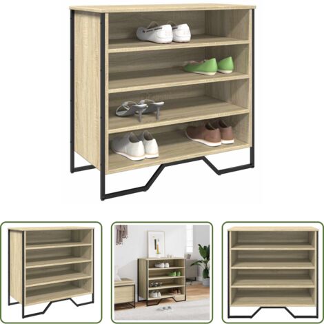 Zapatero de ingeniería -  Zapatero de madera de ingeniería roble Sonoma 80x38x78 cm