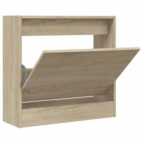 Zapatero de madera de ingeniería roble Sonoma 60x21x57 cm vidaXL