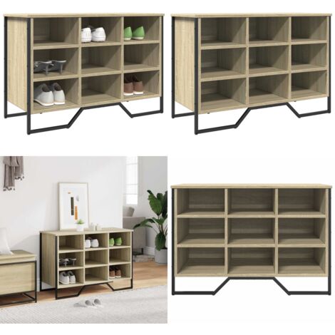 Zapatero de madera de ingeniería roble Sonoma 90x38x61,5 cm - Zapatero de ingeniería - Zapatero de roble