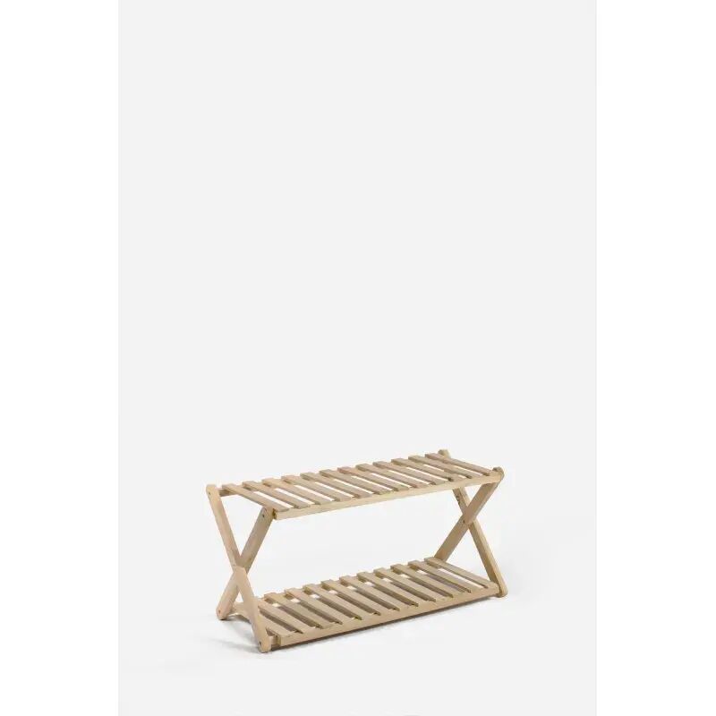 Zapatero de Madera en Zig Zag de 2 Niveles