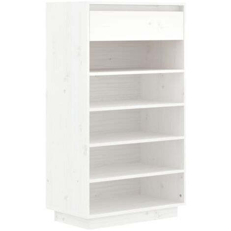 Zapatero de madera maciza de pino 60x34x105 cm vidaXL