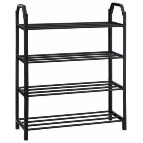 Zapatero de metal y polipropileno con cuatro baldas 50,5x19x h65 cm