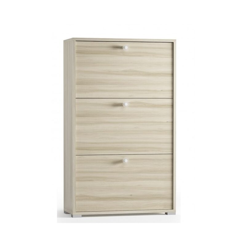 

Zapatero Doble profundidad 112 cm Olmo con tres puertas abatibles | Olmo
