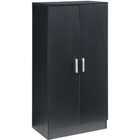 Zapatero/estantería con 2 puertas 108 x 55 x 35 cm negro 030008950