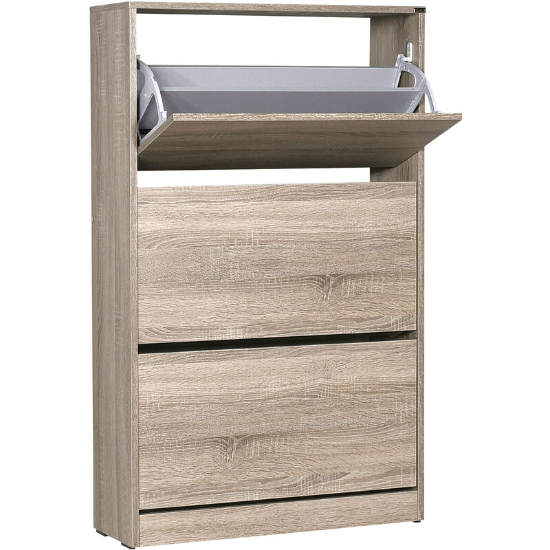 

Zapatero Estrecho Mueble 18-24 Pares Puertas Abatibles Roble