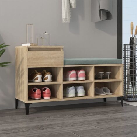 Zapatero madera contrachapada roble  102x36x60 cm