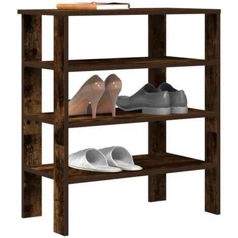 Zapatero madera contrachapada roble ahumado 61x32x70 cm vidaXL