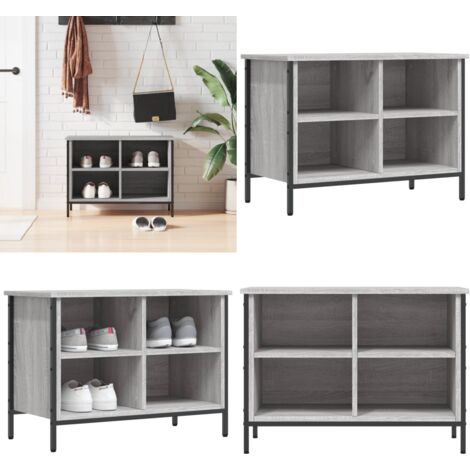 Zapatero madera de ingeniería gris Sonoma 69x35x50 cm - Mueble para zapatos - Estantería para zapatos