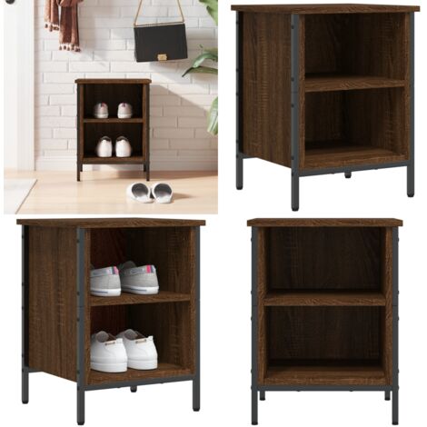 Zapatero madera de ingeniería marrón roble 38x35x50 cm - Mueble para zapatos - Estantería para zapatos