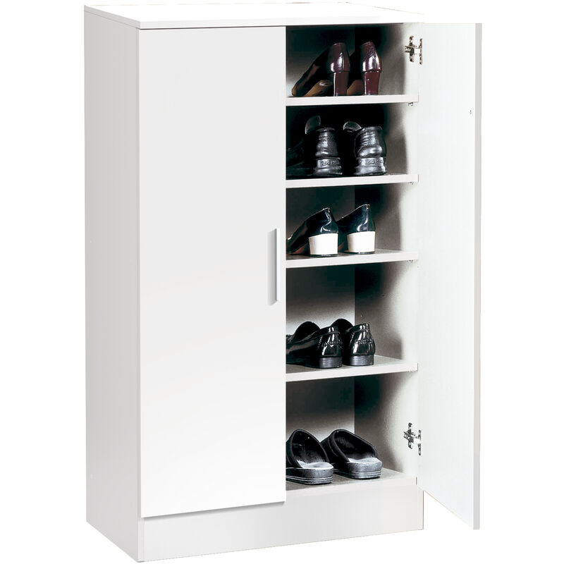 

Zapatero Mueble 2 Puertas 5 Estantes Blanco