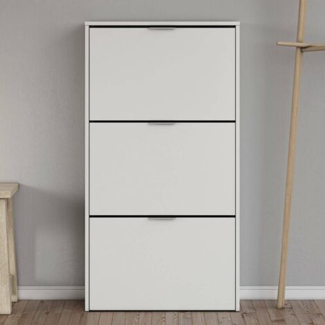Zapatero - Mueble Porta Zapatos Blanco Brillante 22x60x113h cm