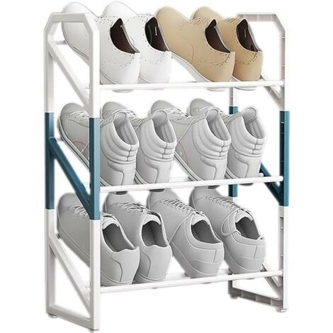 Zapatero de pie para zapatos, armario, almacenamiento de zapatos de metal  fijo de 5 capas para ahorrar espacio en el suelo, zapatero para sala de