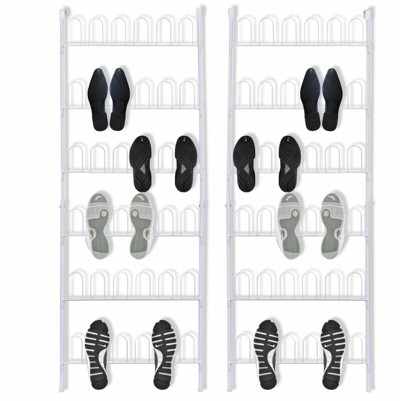 

Zapatero para 18 pares 2 piezas acero blanco