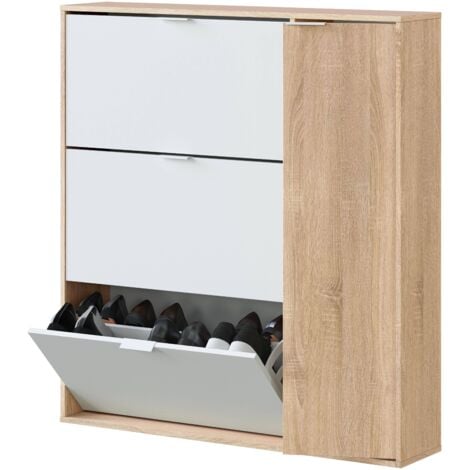 Zapatero Pasillo Class Color Blanco Roble 115x106x22 cm