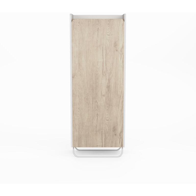 

Zapatero SKIEN, blanco, puerta roble, patas blanco. - roble