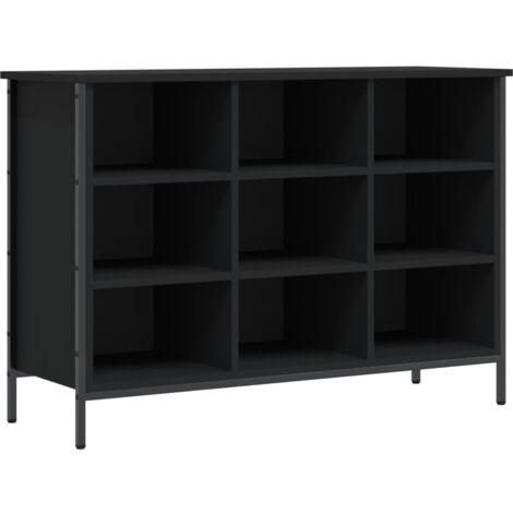 Zapatero zapatero mueble de almacenaje entrada pasillo salón 100 x 35 x 70 cm madera contrachapada negra 020021934