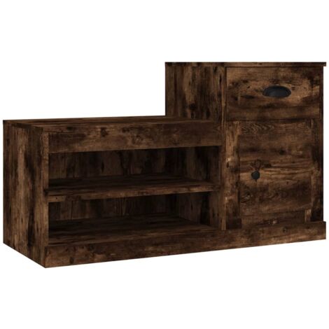 Zapatero zapatero mueble de almacenaje entrada pasillo salón 100 x 42 x 60 cm madera contrachapada marrón 020021536