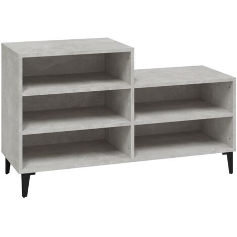 Zapatero zapatero mueble de almacenaje entrada pasillo salón 102 x 36 x 60 cm madera contrachapada gris 020021796